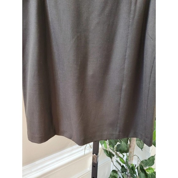 The Limited Stretch Women's Solid Brown Polyester Straight Knee Length Skirts 12 - Picture 3 of 7